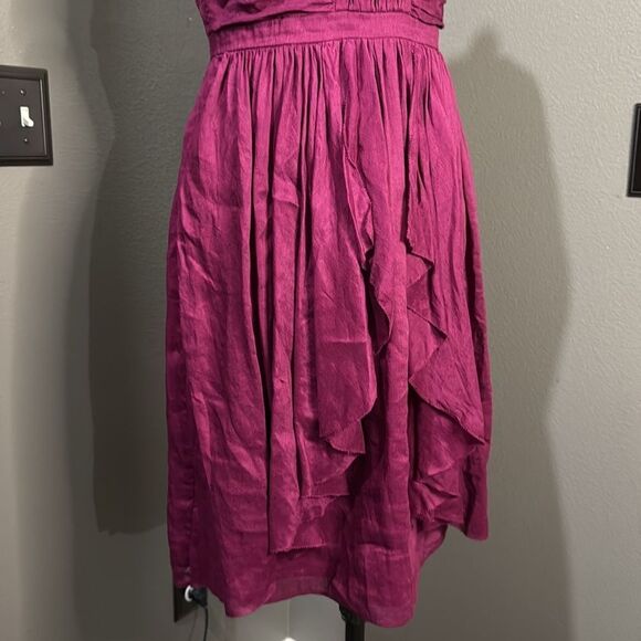 Anthropologie Quillaree Raspberry Silk Blend Dress - Picture 4 of 11